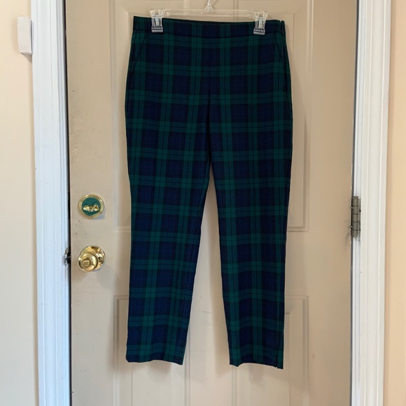 J. Crew Pants - JCrew Blackwatch Plaid cropped ankle pants- size 4